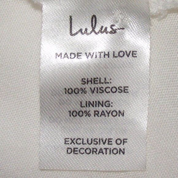 new LULU'S Dress, XL, White, Gauze, Bell sleeve, Viscose, Above knee - Picture 11 of 13